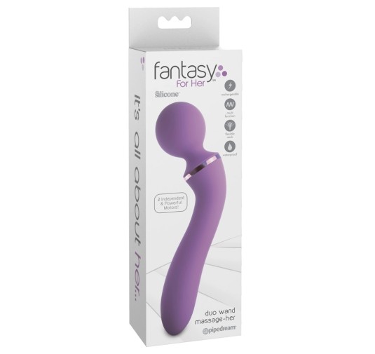 Fantasy For Her - Masażer I Wibrator W Jednym Fioletowy 19.5cm